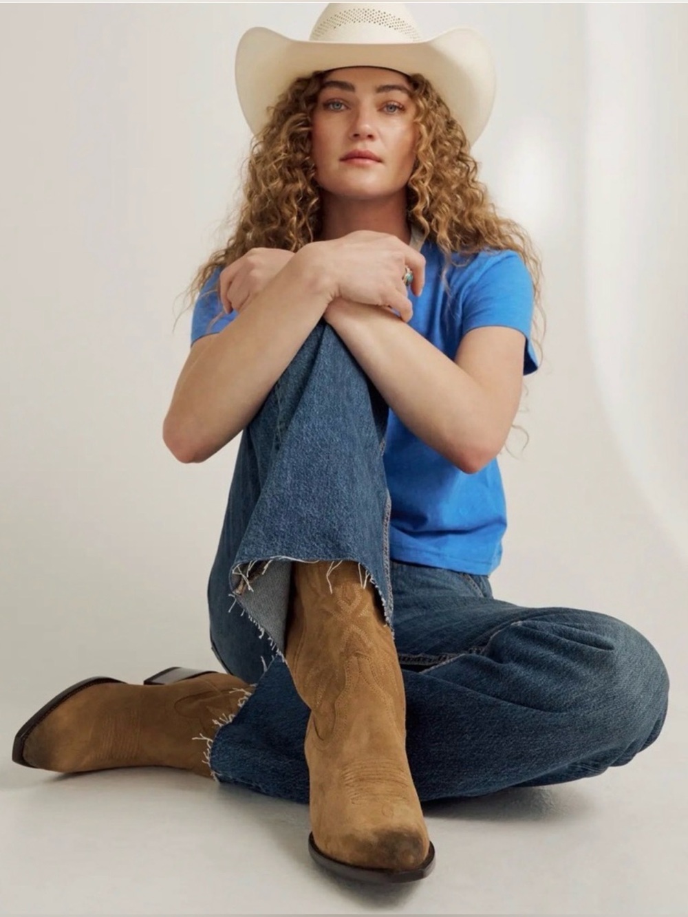Tecovas The SADIE BROWN SUEDE WESTERN PULL ON BOOTS US 9 $395